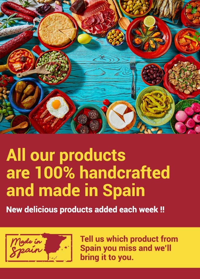 Spanish Club, buy online wine, ham, drinks, olive, charcuterie, tapas and pantry Tapas from Spain