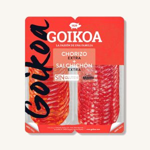 Goikoa Chorizo Extra + Salchichón Extra, from Navarre, pre-sliced 2 x 90 gr